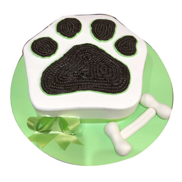 (665) Dog Pet Lover Bone Paw Shape Cake